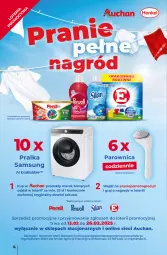 Gazetka promocyjna Auchan - Pewność Niskich Cen Hipermarket - Gazetka - ważna od 26.02 do 26.02.2025 - strona 4 - produkty: Pralka, Gin, Gra, Samsung, Parownica