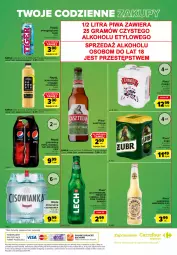 Gazetka promocyjna Carrefour - Gazetka Express - Gazetka - ważna od 19.09 do 19.09.2022 - strona 6 - produkty: Piwa, Piwo, Gra, 7up, Lemoniada, Kasztelan, Stek, Mirinda, Kosz, Pepsi, Tiger, Napój gazowany, Tymbark, Limonka, Woda, Napój, Cisowianka, Lech Premium
