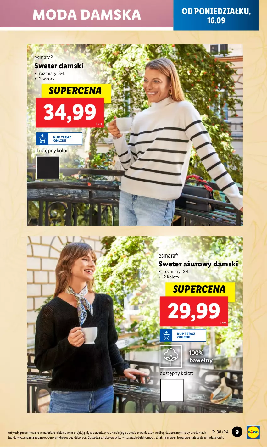 Gazetka promocyjna Lidl - GAZETKA - ważna 16.09 do 21.09.2024 - strona 11 - produkty: Moda, Sweter