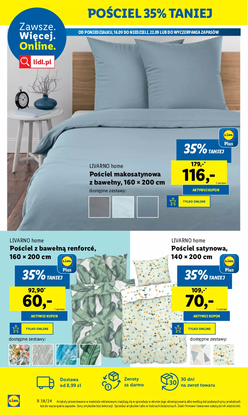 Gazetka promocyjna Lidl - GAZETKA - ważna 16.09 do 21.09.2024 - strona 28 - produkty: Ivar, Pościel