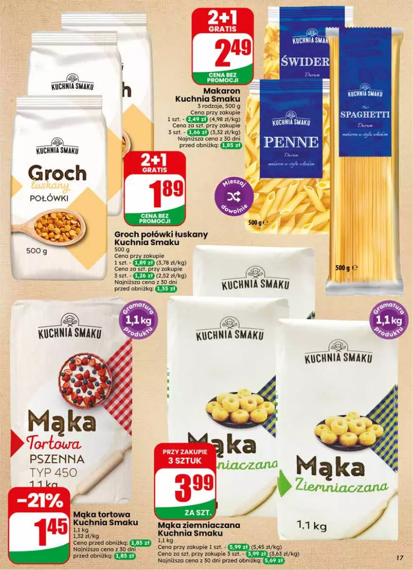 Gazetka promocyjna Dino - Gazetka 23 / 2026 - ważna 03.06 do 09.06.2026 - strona 17 - produkty: Gra, Groch, Kuchnia, Mąka, Mąka tortowa, Makaron, Penne, Spaghetti