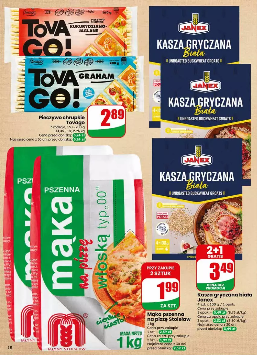 Gazetka promocyjna Dino - Gazetka 23 / 2026 - ważna 03.06 do 09.06.2026 - strona 18 - produkty: Chrupki, Gry, Kasza, Kasza gryczana, Mąka, Mąka pszenna, Piec, Pieczywo, Pieczywo chrupkie