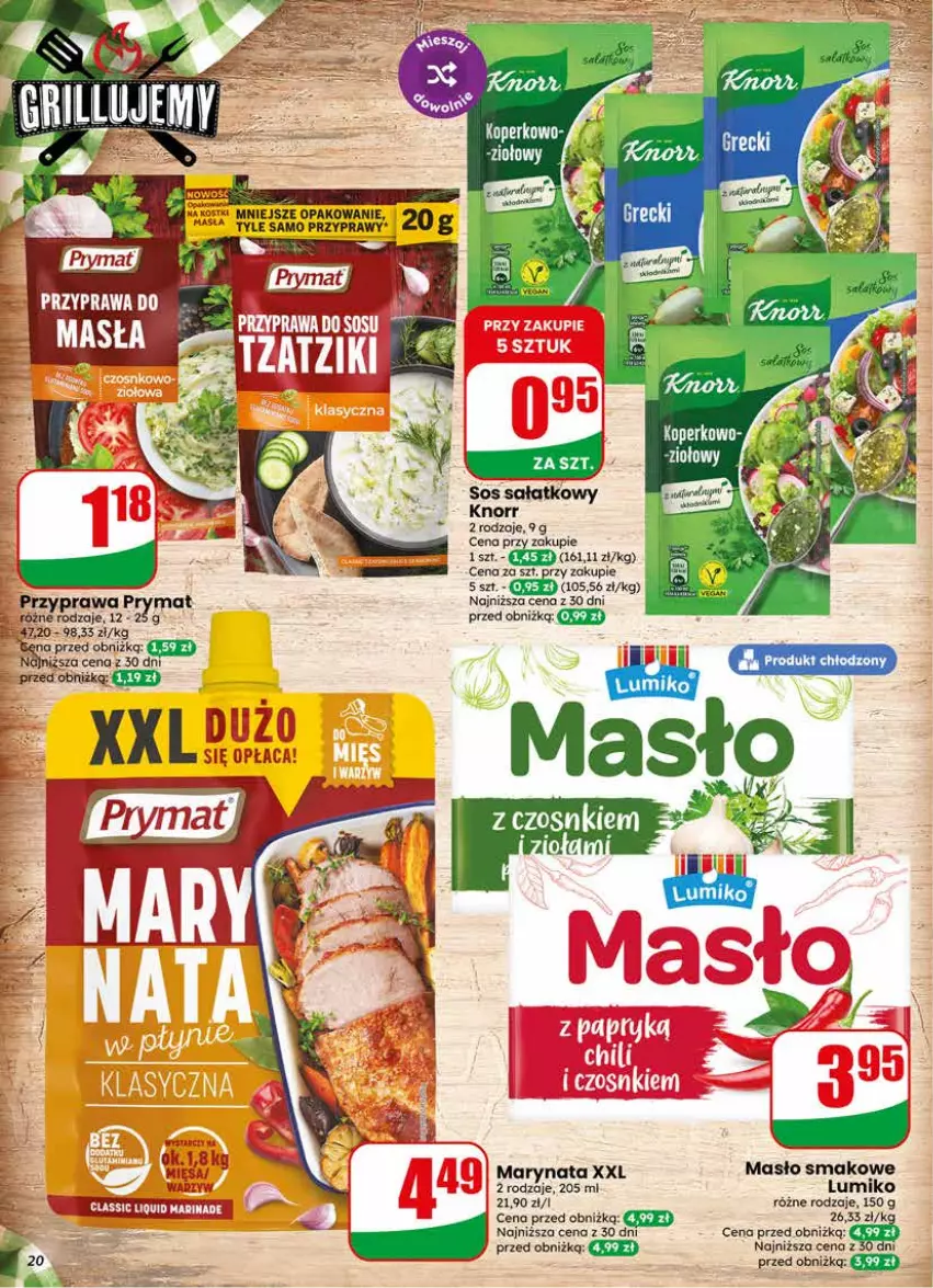 Gazetka promocyjna Dino - Gazetka 23 / 2026 - ważna 03.06 do 09.06.2026 - strona 20 - produkty: Knorr, Masło, Przyprawy, Sałat, Sos