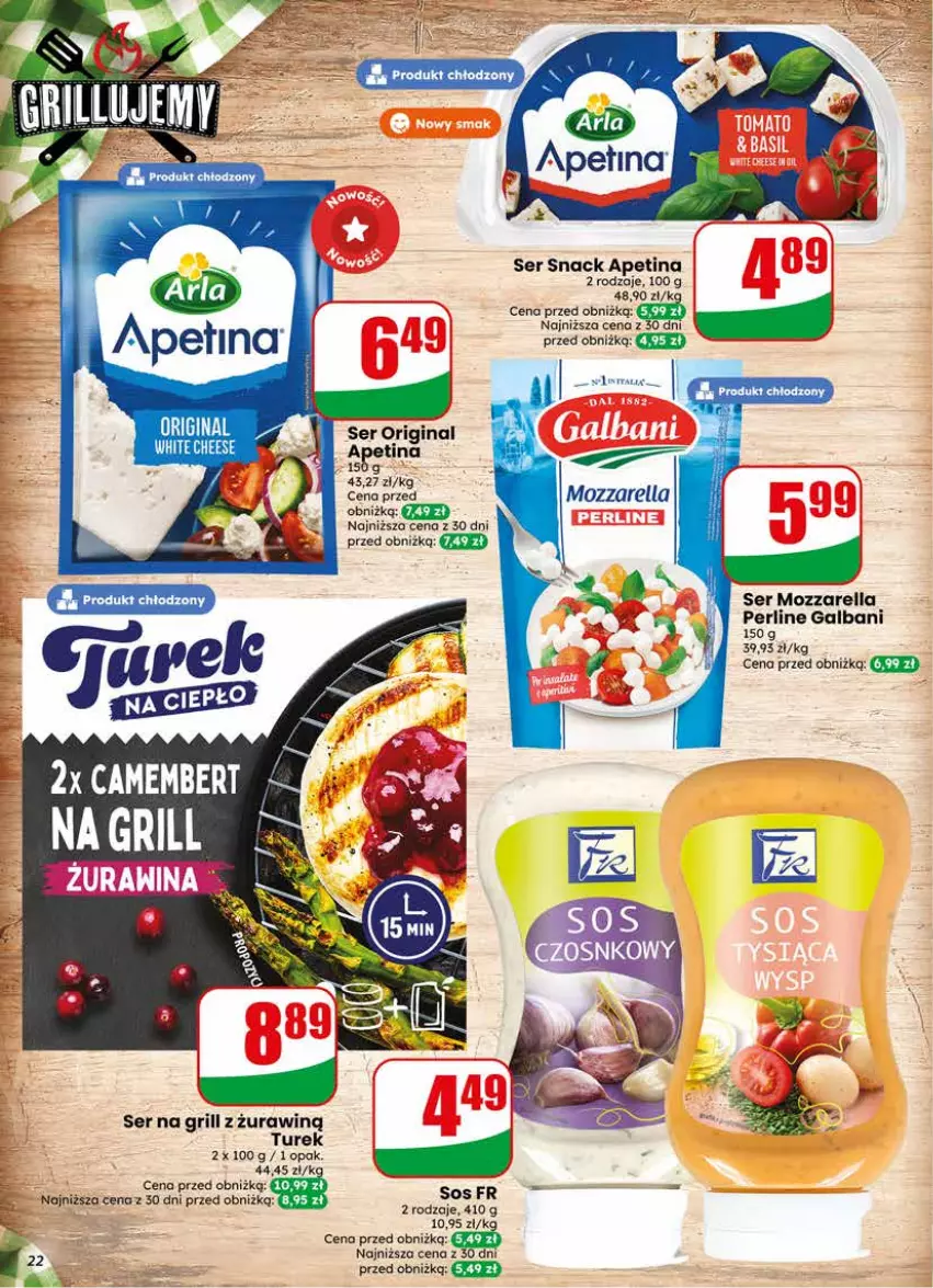 Gazetka promocyjna Dino - Gazetka 23 / 2026 - ważna 03.06 do 09.06.2026 - strona 22 - produkty: Camembert, Galbani, Grill, Mozzarella, Ser, Sos