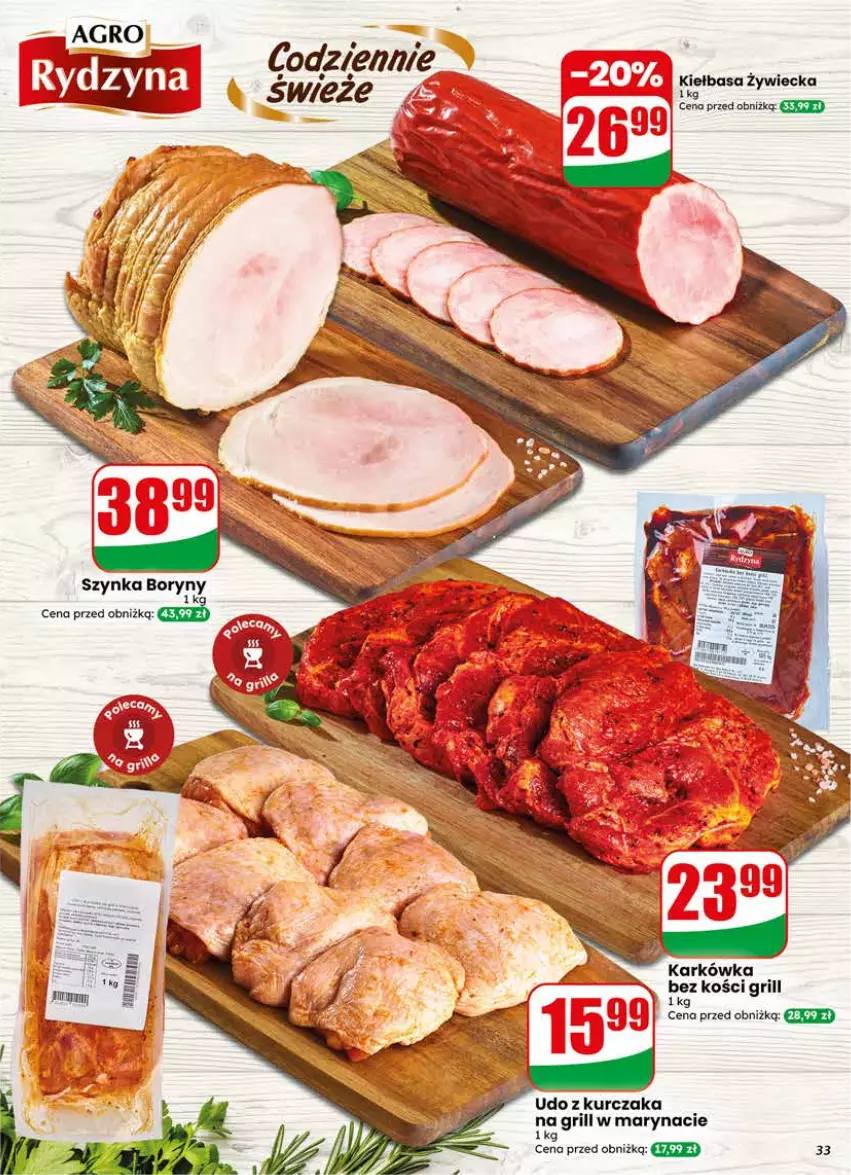 Gazetka promocyjna Dino - Gazetka 23 / 2026 - ważna 03.06 do 09.06.2026 - strona 33 - produkty: Grill, Kurczak, Szynka, Udo z kurczaka