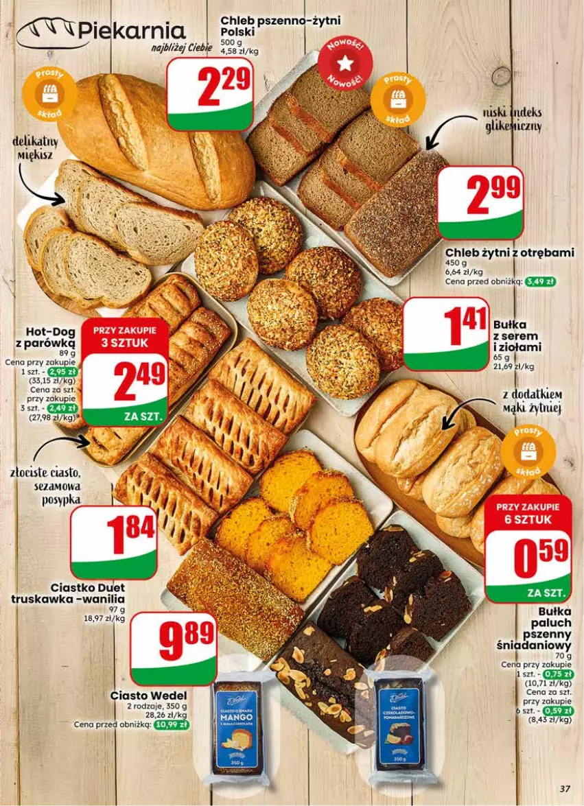 Gazetka promocyjna Dino - Gazetka 23 / 2026 - ważna 03.06 do 09.06.2026 - strona 37 - produkty: Bułka, Chleb, Danio, Ser, Sezam