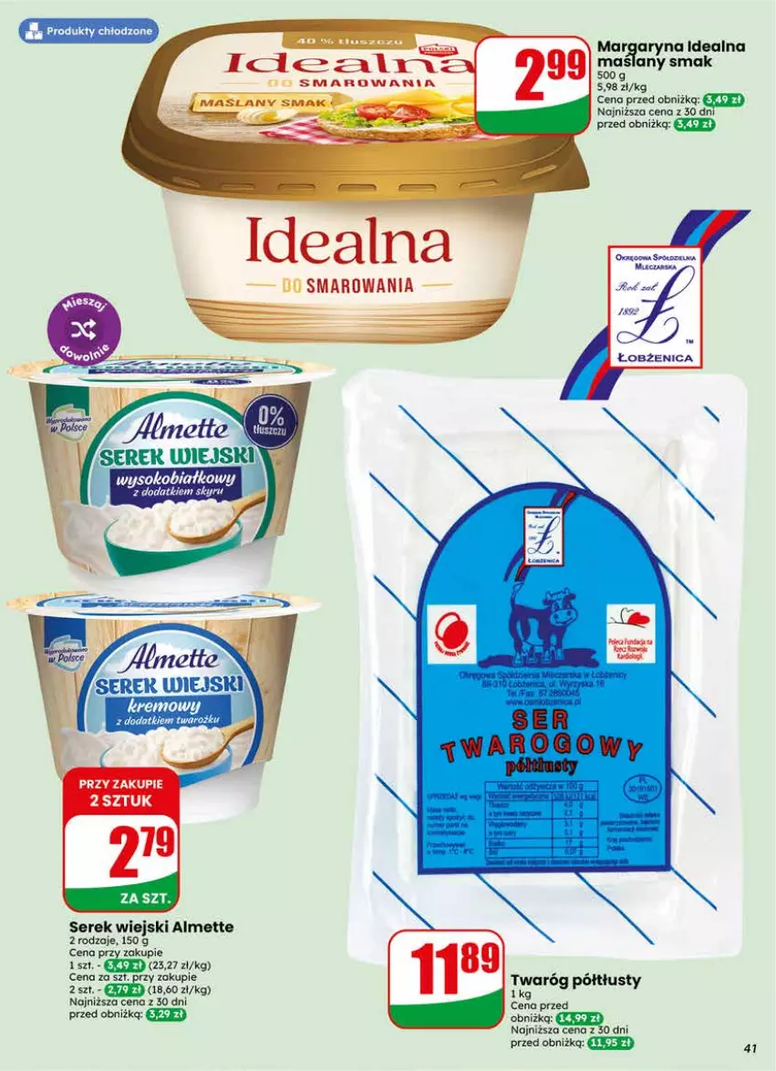 Gazetka promocyjna Dino - Gazetka 23 / 2026 - ważna 03.06 do 09.06.2026 - strona 41 - produkty: Almette, Ser, Serek, Serek wiejski