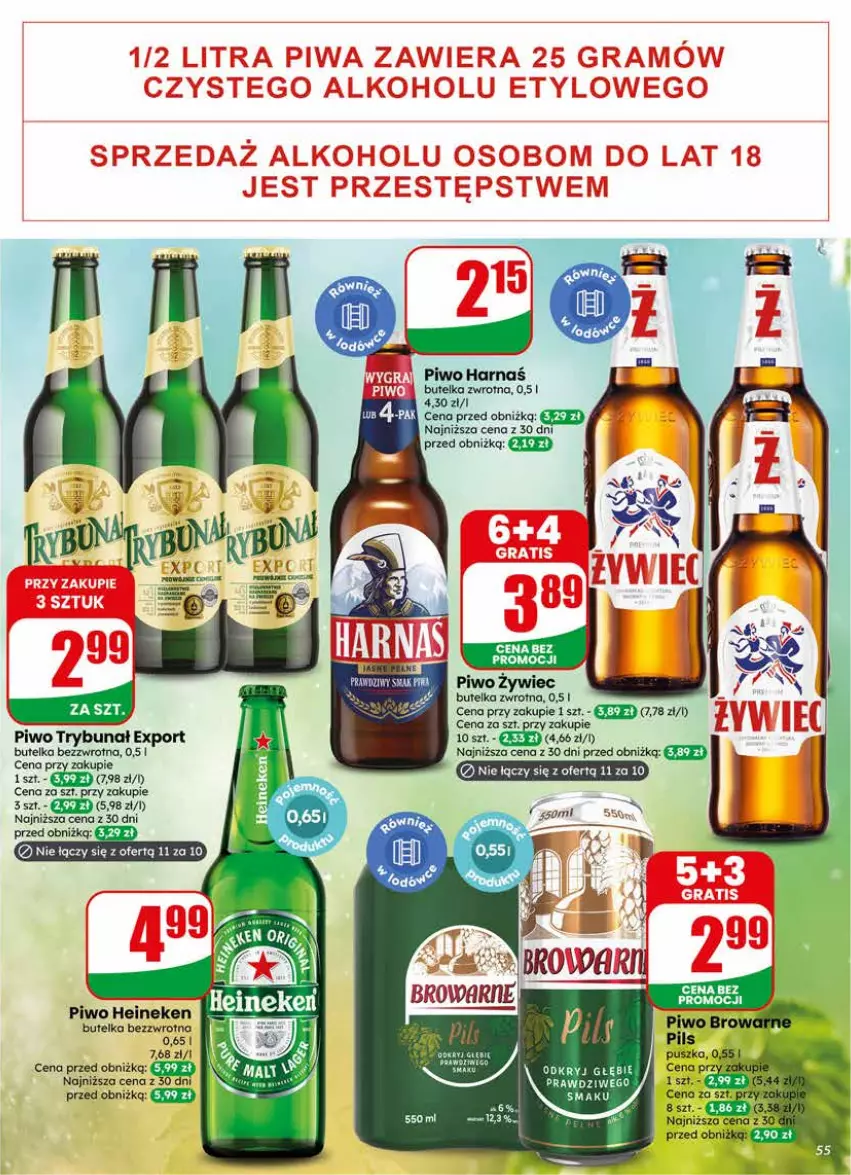 Gazetka promocyjna Dino - Gazetka 23 / 2026 - ważna 03.06 do 09.06.2026 - strona 55 - produkty: Fa, Harnaś, Heineken, Piwo, Por