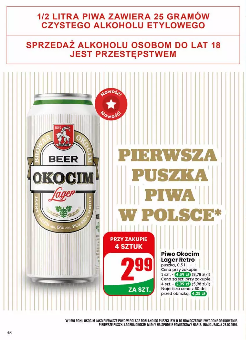 Gazetka promocyjna Dino - Gazetka 23 / 2026 - ważna 03.06 do 09.06.2026 - strona 56 - produkty: Gra, Koc, Okocim, Piwa, Piwo