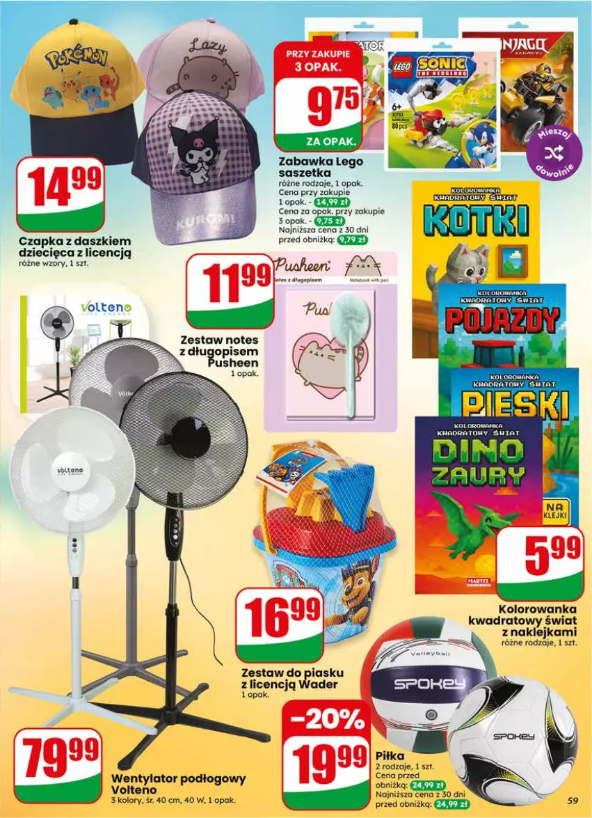 Gazetka promocyjna Dino - Gazetka 23 / 2026 - ważna 03.06 do 09.06.2026 - strona 59 - produkty: Czapka, Długopis, Dzieci, Klej, Kolorowanka, LEGO, Zabawka