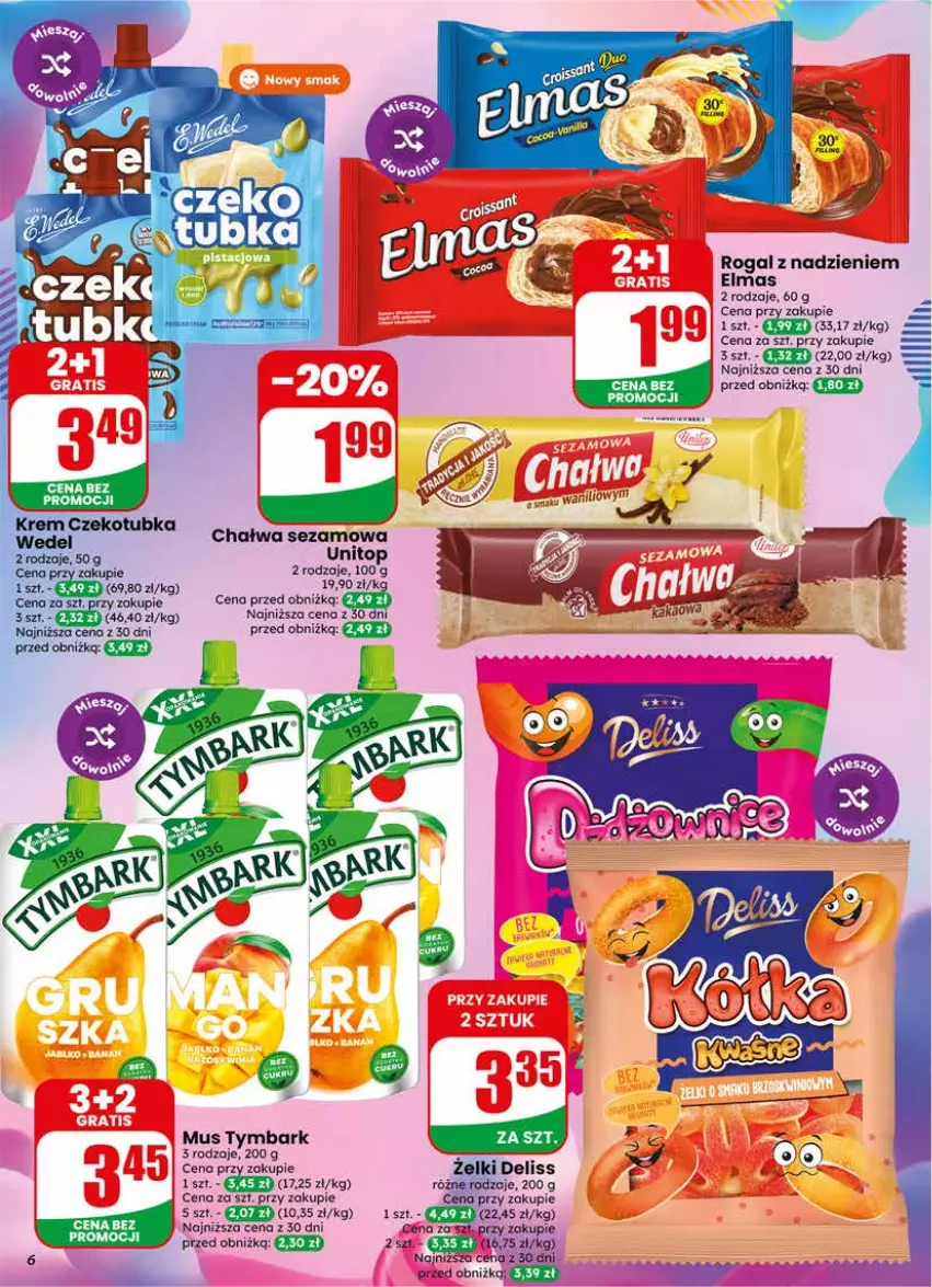 Gazetka promocyjna Dino - Gazetka 23 / 2026 - ważna 03.06 do 09.06.2026 - strona 6 - produkty: Chałwa, Deliss, Mus, Rogal, Sezam, Top, Tymbark