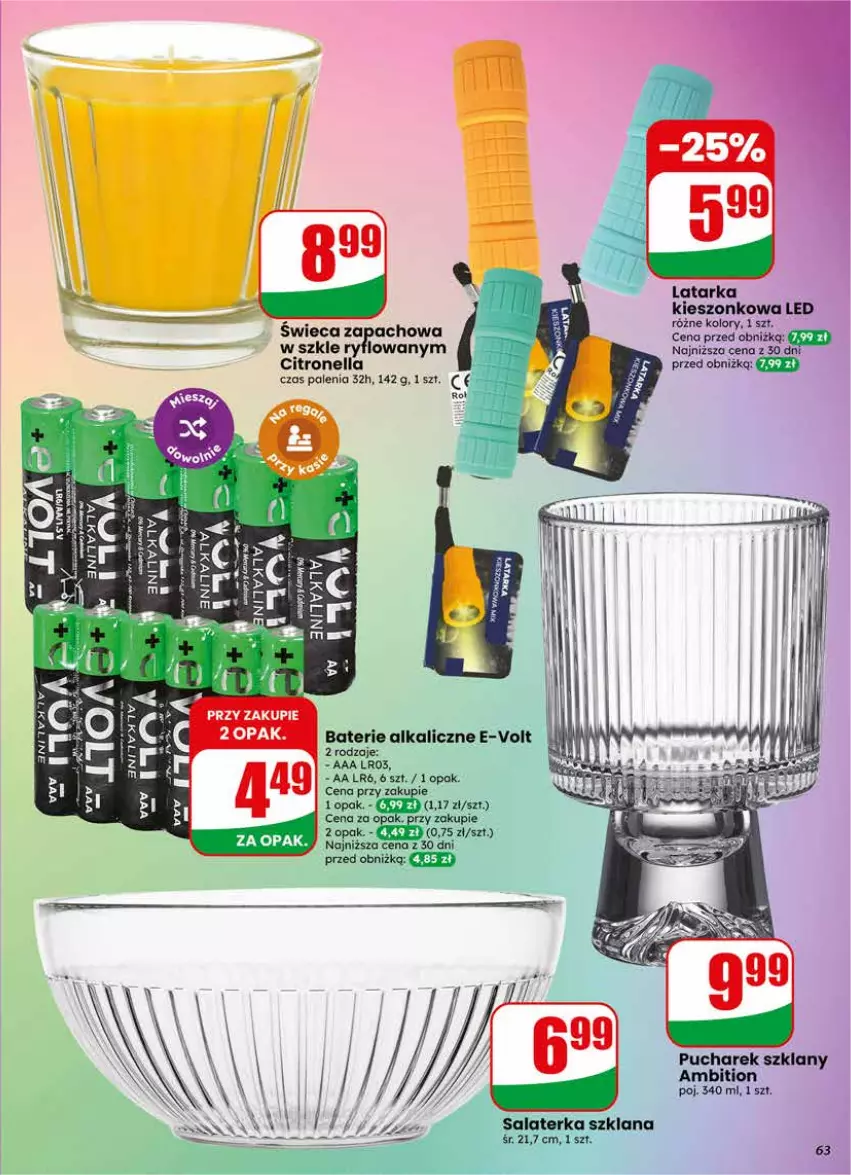 Gazetka promocyjna Dino - Gazetka 23 / 2026 - ważna 03.06 do 09.06.2026 - strona 63 - produkty: Ambition, Baterie alkaliczne, Fa, LANA, Latarka, Salaterka, Tarka