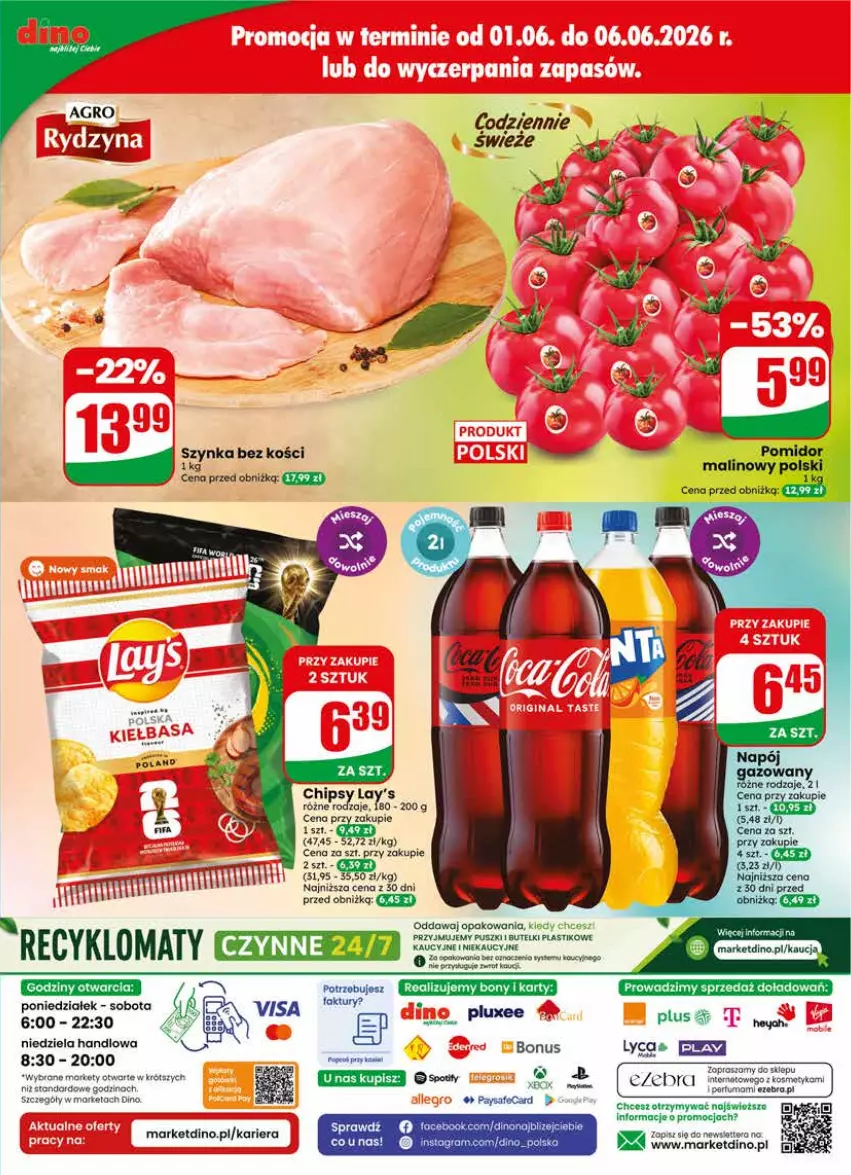 Gazetka promocyjna Dino - Gazetka 23 / 2026 - ważna 03.06 do 09.06.2026 - strona 75 - produkty: Fa, JBL, Szynka