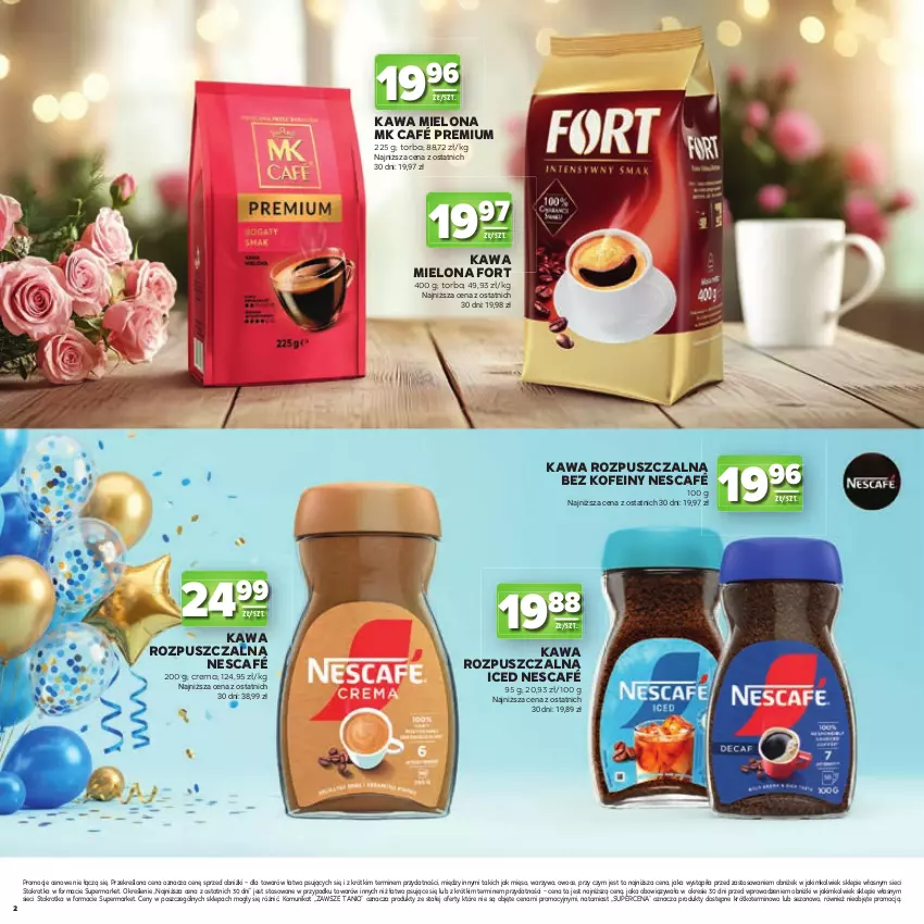 Gazetka promocyjna Stokrotka - Katalog Urodzinowy! - ważna 10.09 do 23.09.2026 - strona 2 - produkty: Kawa, Kawa mielona, Kawa rozpuszczalna, Mięso, Nescafé, Owoce, Torba, Warzywa