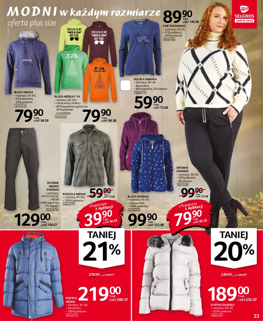 Gazetka promocyjna Selgros - Oferta przemysłowa - ważna 10.11 do 24.11.2021 - strona 23 - produkty: Bluza, Kosz, Koszula, Kurtka, Spodnie, Sweter, Wełna