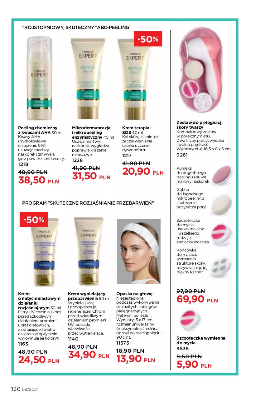 Gazetka promocyjna Faberlic - Gazetka - ważna 24.05 do 13.06.2021 - strona 130 - produkty: Gra, Makijaż, Opaska, Peeling, Por, Pumeks, Sok, Sos, Szczoteczka, Tera, Top, Wasa