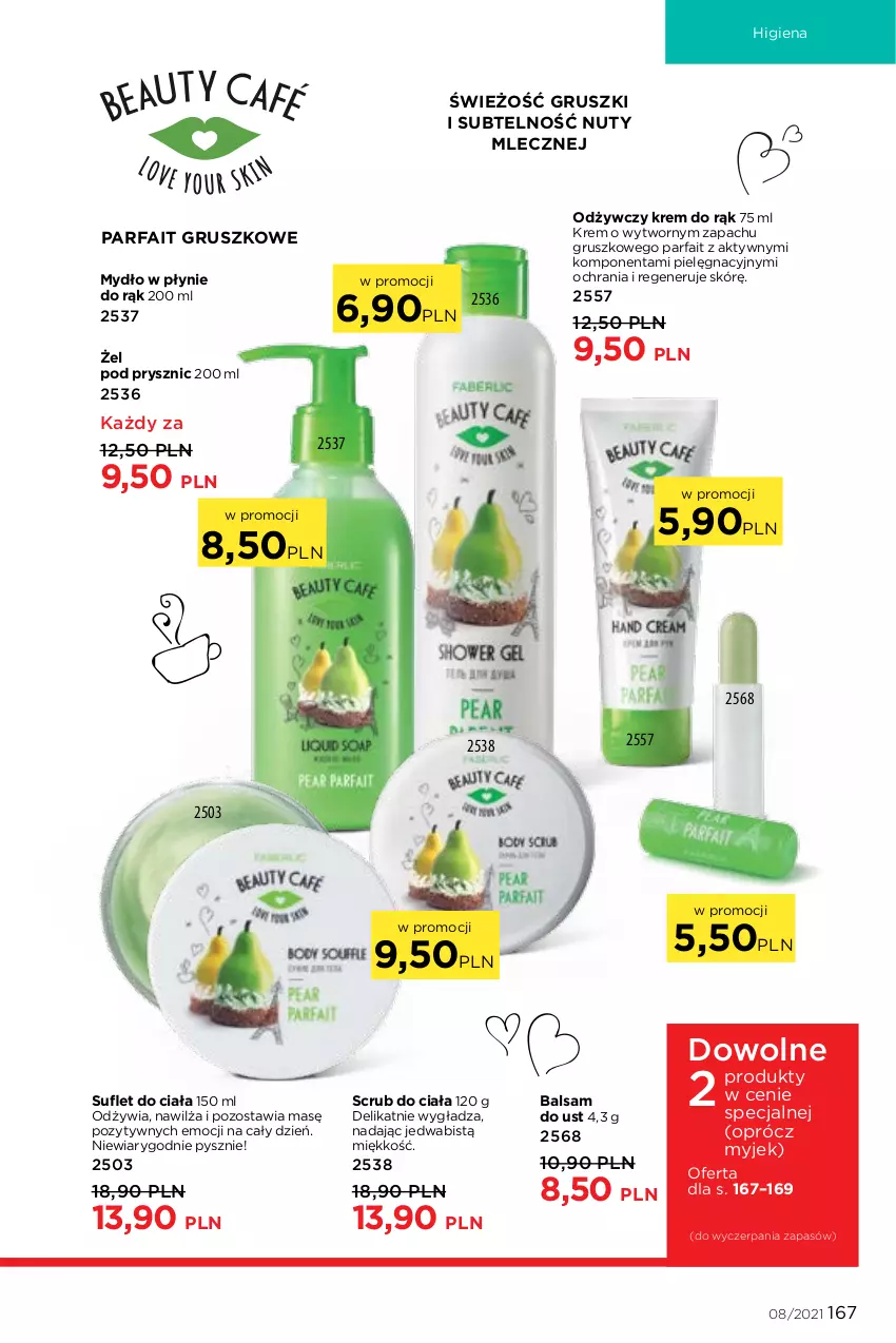 Gazetka promocyjna Faberlic - Gazetka - ważna 24.05 do 13.06.2021 - strona 167 - produkty: Balsam do ust, Fa, Gruszki, Krem do rąk, Mydło, Mydło w płynie, Nuty