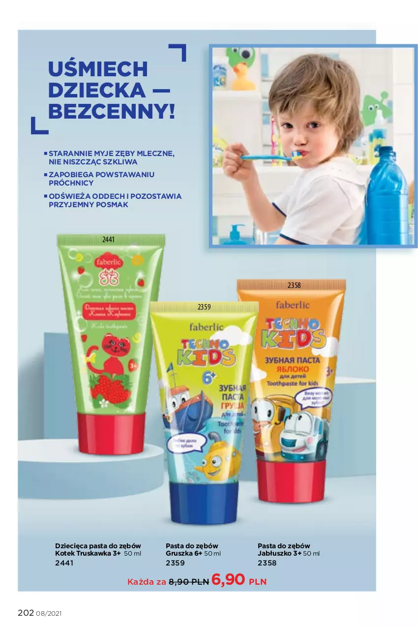 Gazetka promocyjna Faberlic - Gazetka - ważna 24.05 do 13.06.2021 - strona 202 - produkty: Dzieci, Kotek, Pasta do zębów