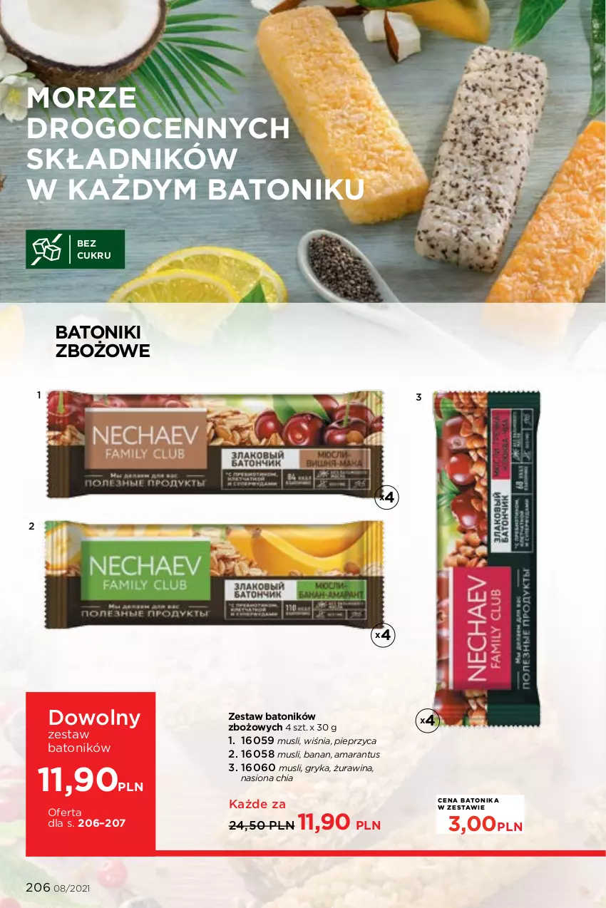 Gazetka promocyjna Faberlic - Gazetka - ważna 24.05 do 13.06.2021 - strona 206 - produkty: Baton, Chia, Gry, Mus, Pieprz, Tonik