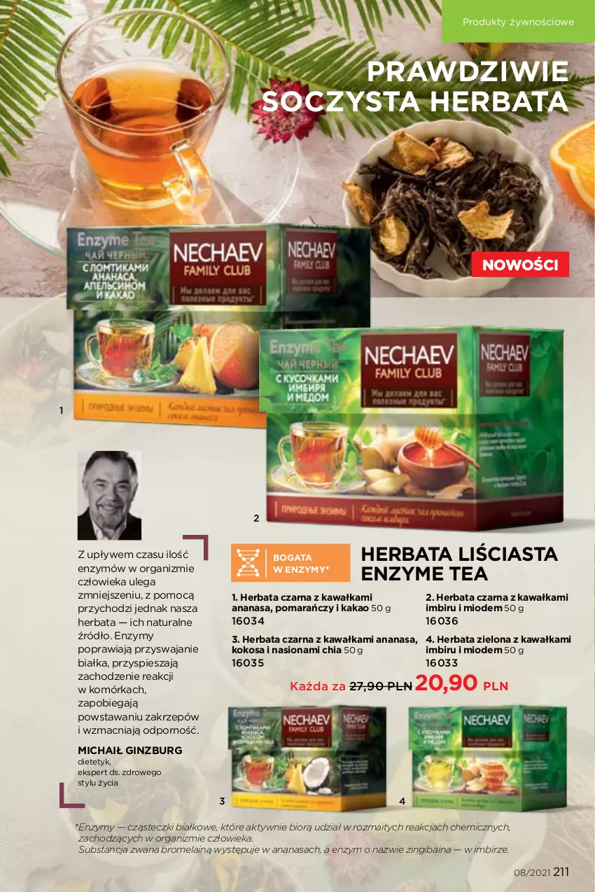 Gazetka promocyjna Faberlic - Gazetka - ważna 24.05 do 13.06.2021 - strona 211 - produkty: Ananas, Chia, Gin, Herbata, Herbata czarna, Imbir, Kakao, Kawa, Kokos, Por