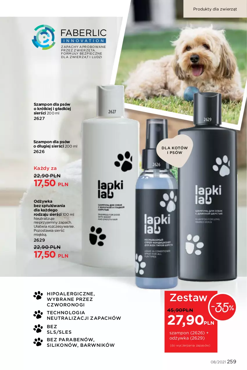 Gazetka promocyjna Faberlic - Gazetka - ważna 24.05 do 13.06.2021 - strona 259 - produkty: Odżywka, Piec, Szampon, Zwierzęta