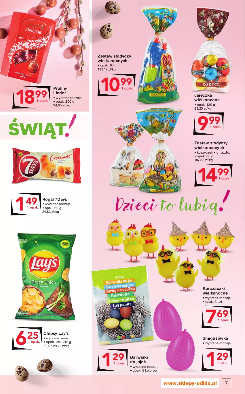 Gazetka promocyjna Odido - Pysznych ŚWIĄT! - ważna 08.04 do 21.04.2022 - strona 7 - produkty: Chipsy, Dzieci, Kosz, Lay’s, Lindor, Praliny, Rogal