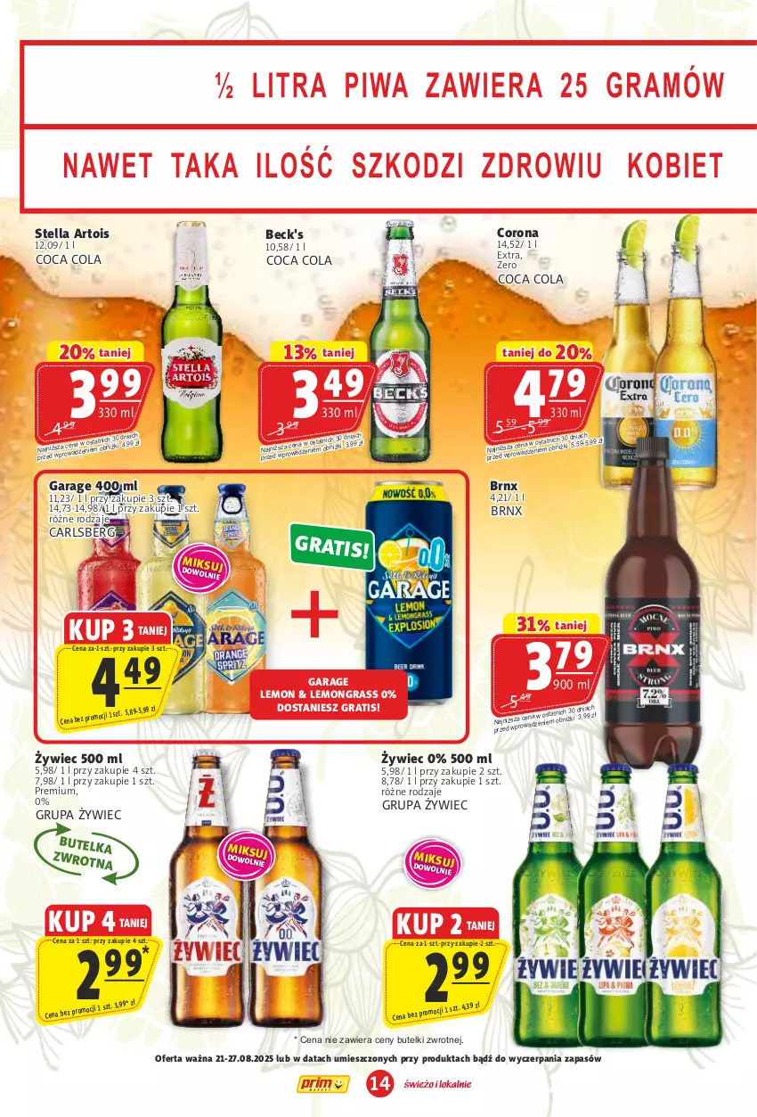 Gazetka promocyjna Prim Market - ważna 21.08 do 27.08.2025 - strona 14 - produkty: Carlsberg, Gra
