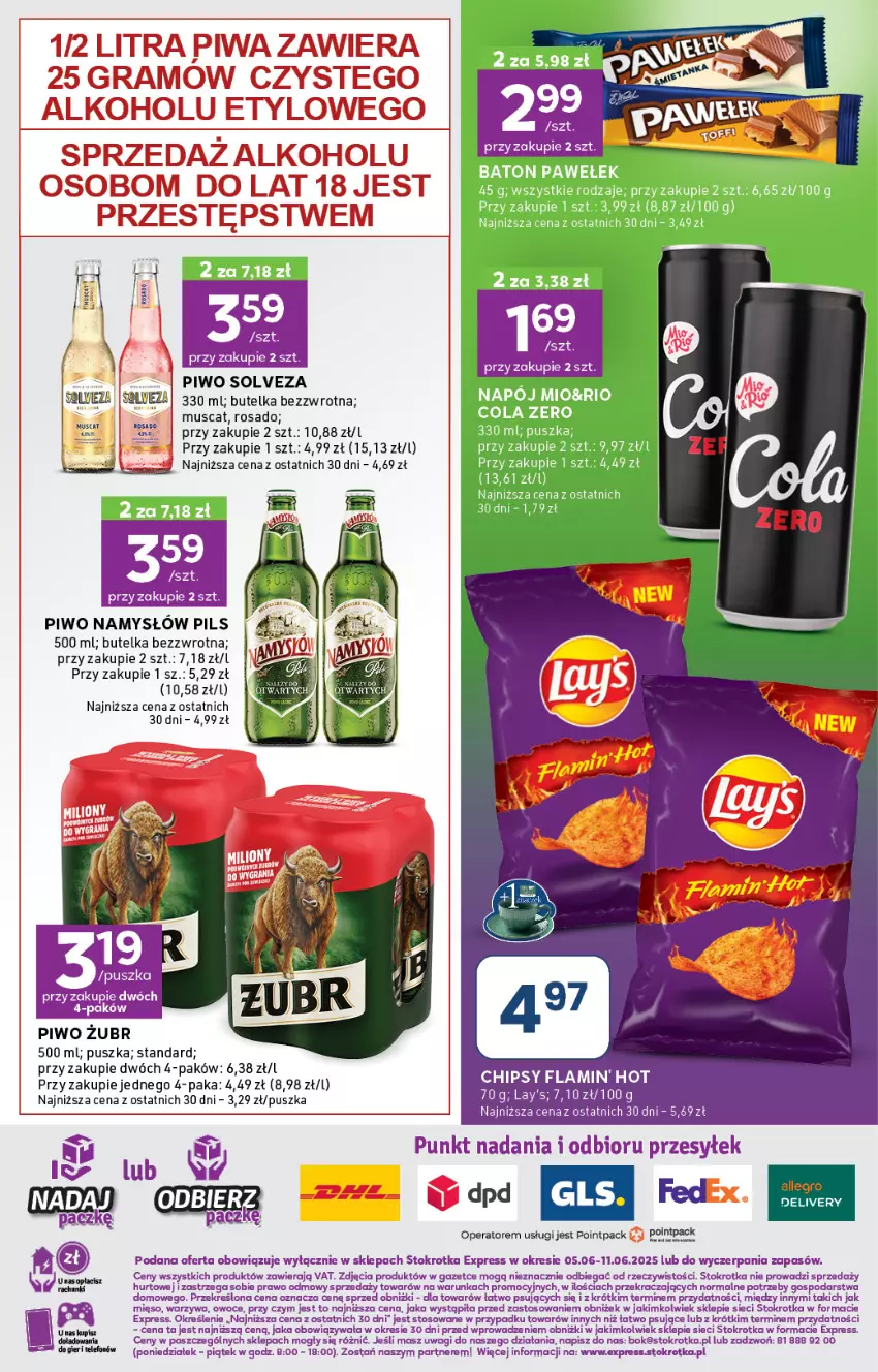 Gazetka promocyjna Stokrotka - Stokrotka Express - ważna 05.06 do 11.06.2025 - strona 5 - produkty: Gra, Mus, Namysłów, O nas, Owoce, Piwa, Piwo, Wagi, Warzywa