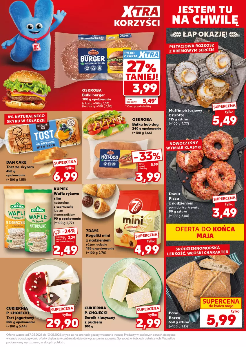 Gazetka promocyjna Kaufland - Mocny Start - ważna 11.05 do 13.05.2026 - strona 21 - produkty: Bułka, Burger, Cukier, Dan Cake, Donut, Jogurt, Kupiec, Piec, Pizza, Rogal, Ryż, Ser, Wafle