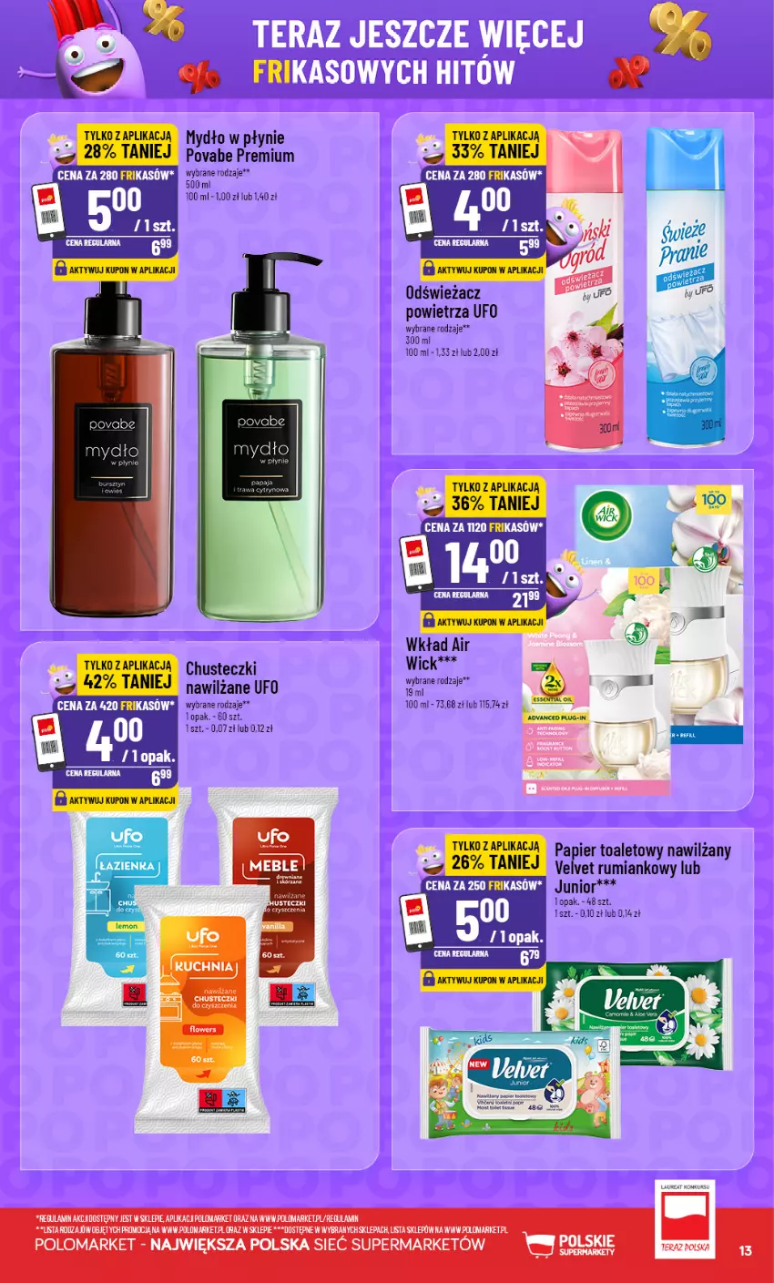 Gazetka promocyjna PoloMarket - Katalog Frikasów od 12.08 - ważna 12.08 do 18.08.2026 - strona 13 - produkty: Chusteczki, Mydło, Mydło w płynie, Szal, Tera