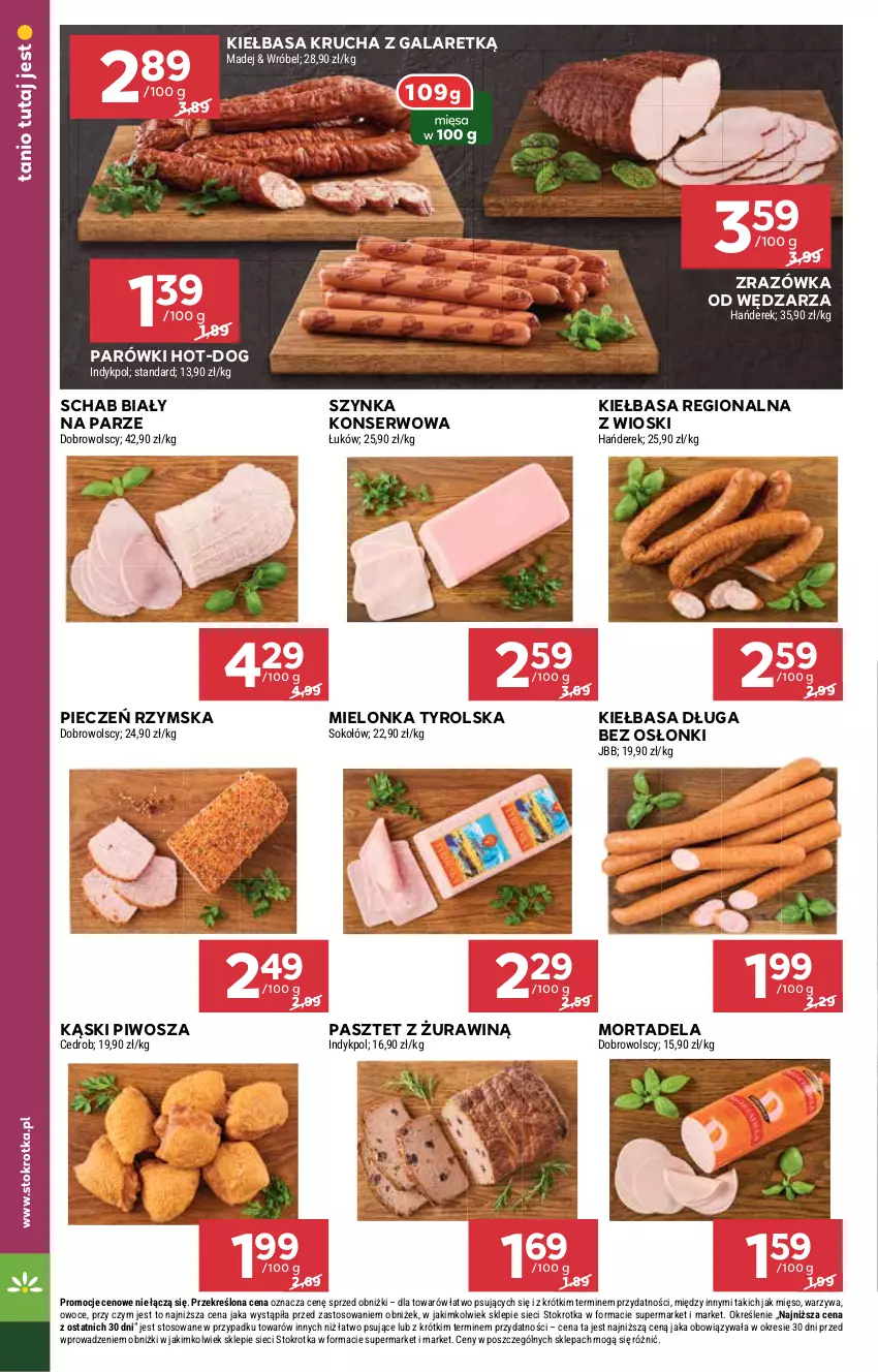 Gazetka promocyjna Stokrotka - Market - ważna 09.10 do 15.10.2025 - strona 10 - produkty: Gala, Kiełbasa, Kiełbasa krucha, Mielonka tyrolska, Mięso, Owoce, Parówki, Pasztet, Piec, Pieczeń rzymska, Piwo, Ser, Sok, Sokołów, Szynka, Szynka konserwowa, Warzywa