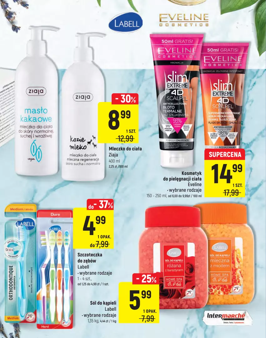 Gazetka promocyjna Intermarche - Warto - ważna 18.01 do 31.01.2022 - strona 19 - produkty: Bell, Eveline, Gra, Kakao, Masło, Mleczko, Mleczko do ciała, Mleko, Sól, Sól do kąpieli, Szczoteczka, Ziaja