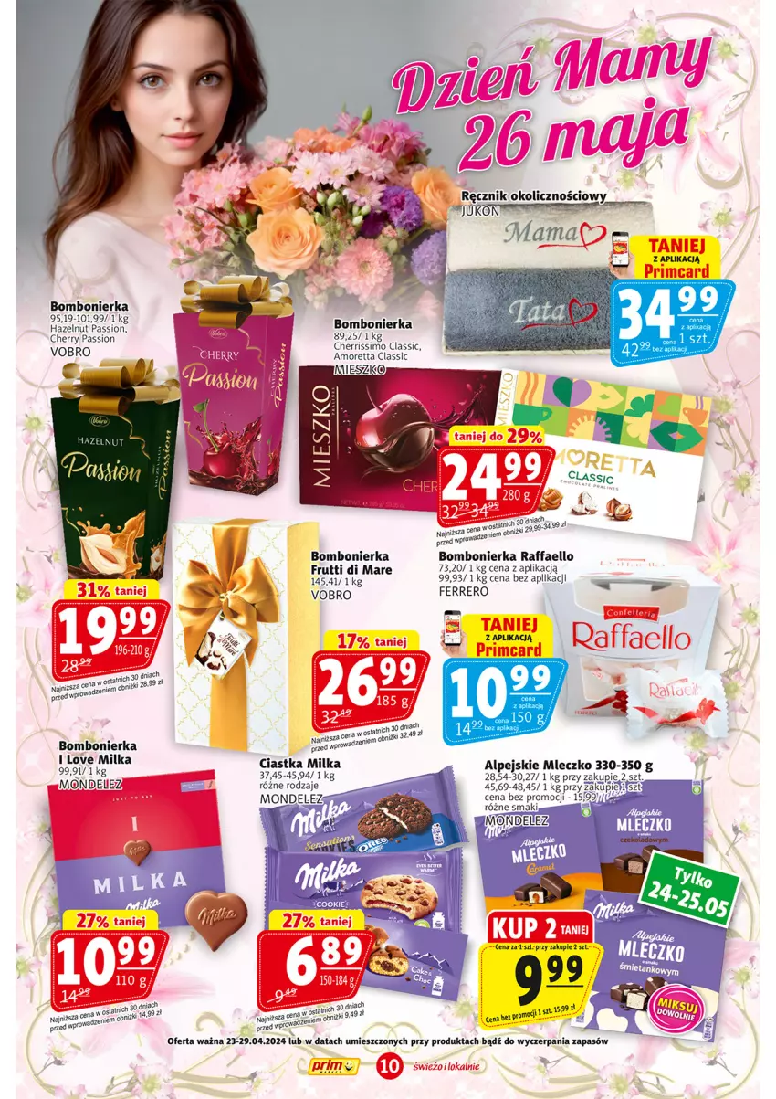 Gazetka promocyjna Prim Market - ważna 23.05 do 29.05.2024 - strona 10 - produkty: Ciastka, Fa, Ferrero, Milka, Mleczko, Raffaello