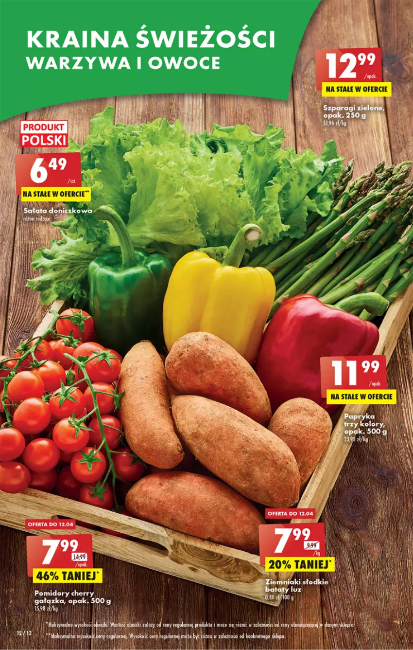 Gazetka promocyjna Biedronka - ważna 10.04 do 15.04.2023 - strona 12 - produkty: Fa, Owoce, Warzywa, Warzywa i owoce