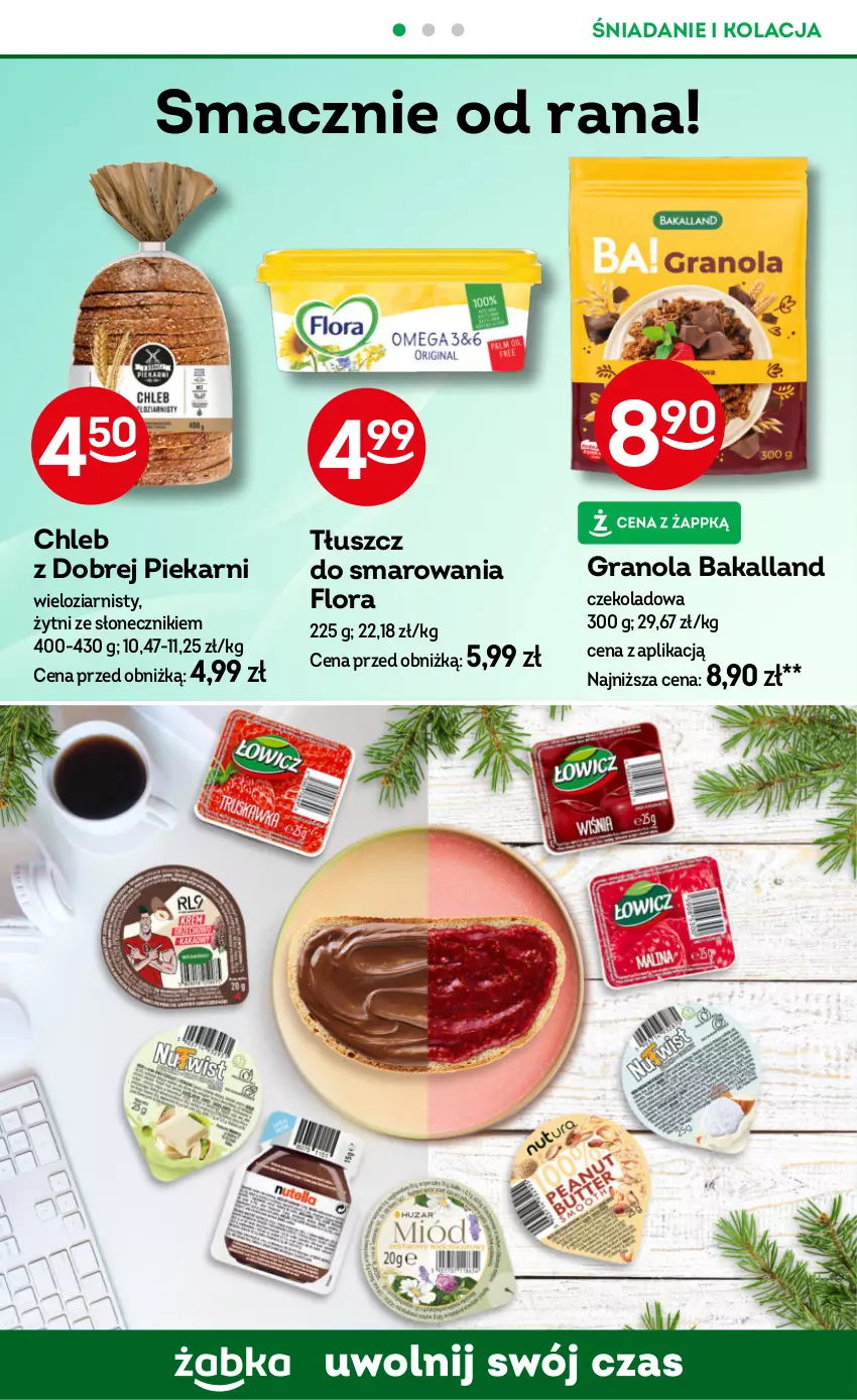 Gazetka promocyjna Żabka - ważna 02.01 do 14.01.2025 - strona 30 - produkty: Bakalland, Chleb, Flora, Gra, Granola