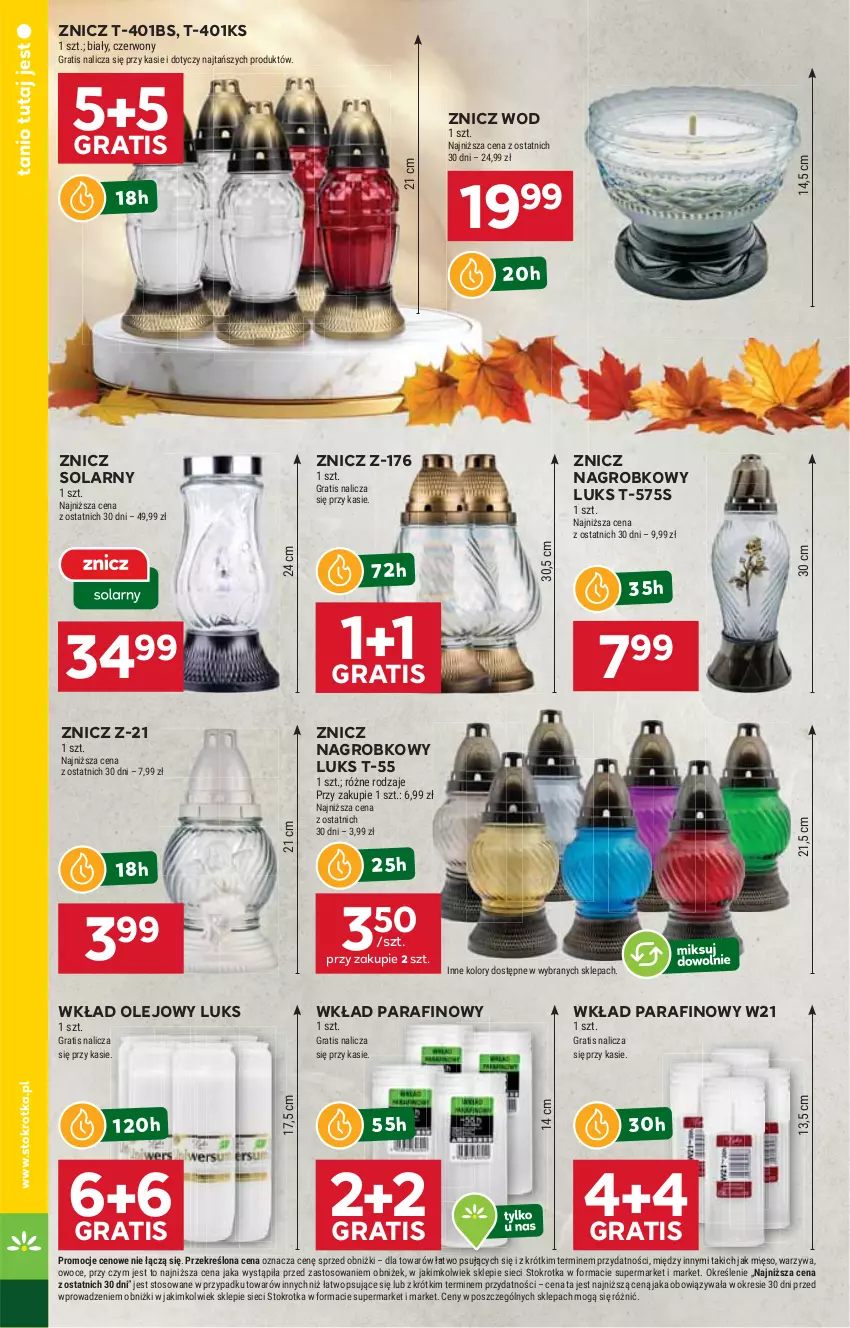 Gazetka promocyjna Stokrotka - Market - ważna 30.10 do 05.11.2025 - strona 20 - produkty: Gra, Mięso, Olej, Owoce, Warzywa, Wkład olejowy, Znicz