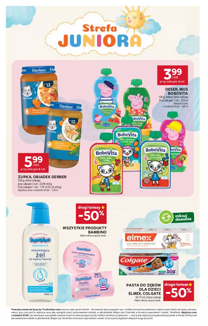 Gazetka promocyjna Stokrotka - Market - ważna 30.10 do 05.11.2025 - strona 24 - produkty: BoboVita, Colgate, Deser, Dzieci, Elmex, Gerber, LG, Mięso, Mus, Owoce, Pasta do zębów, Ser, Warzywa