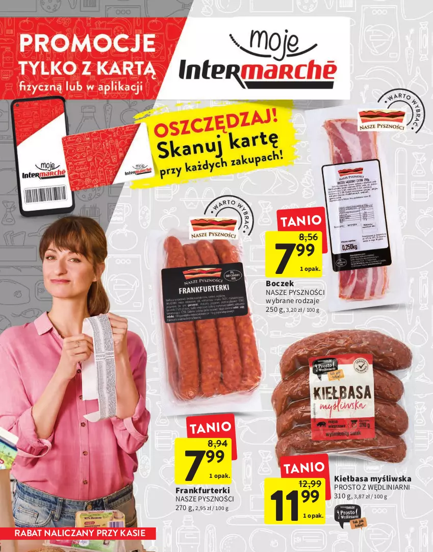 Gazetka promocyjna Intermarche - Gazetka Intermarche - ważna 09.03 do 22.03.2023 - strona 4 - produkty: Boczek, Frankfurterki, Kiełbasa