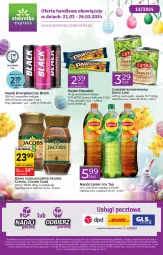 Gazetka promocyjna Stokrotka - Express - Gazetka - ważna od 26.03 do 26.03.2024 - strona 1 - produkty: Kawa rozpuszczalna, Ser, Napój energetyczny, Ice tea, Kawa, Lack, Lipton, Baton, Jacobs, Napój, Groszek