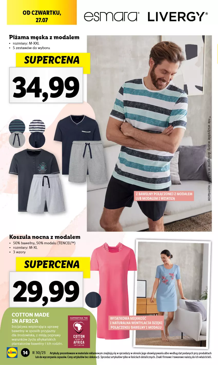 Gazetka promocyjna Lidl - GAZETKA - ważna 24.07 do 29.07.2023 - strona 16 - produkty: Kosz, Koszula, Koszula nocna, Moda, Piżama