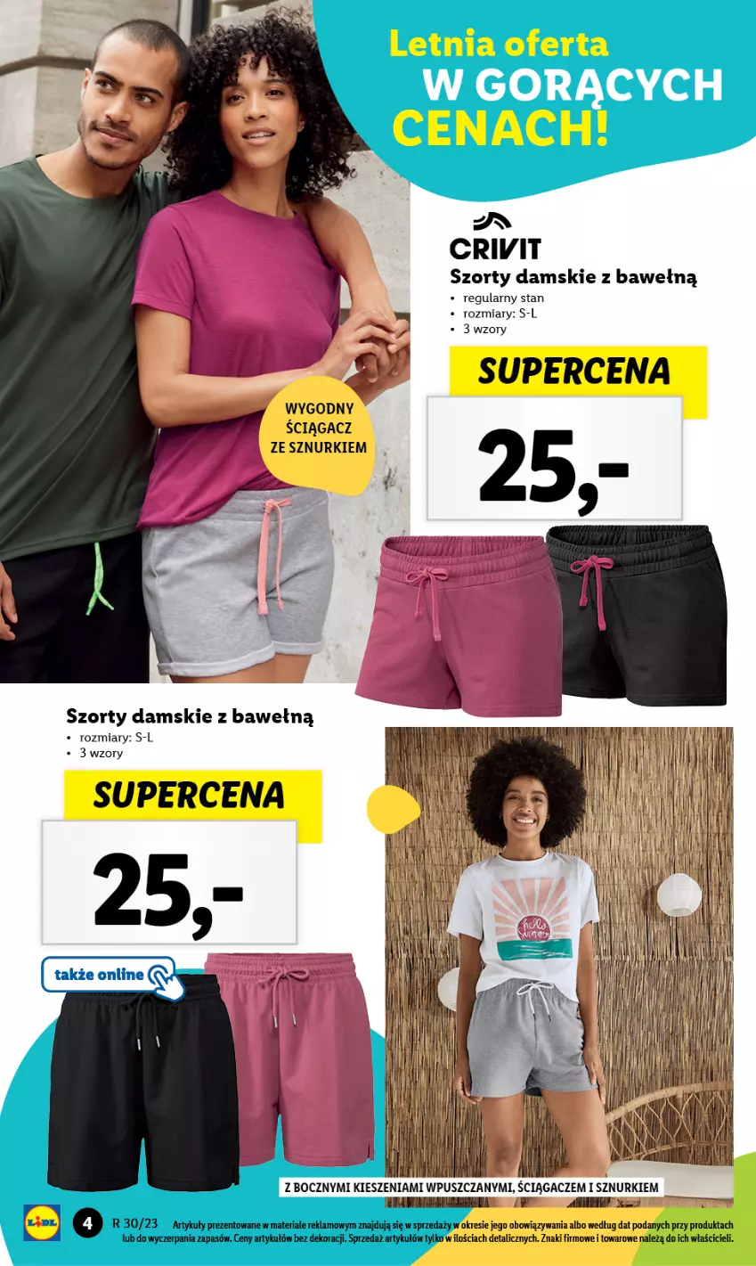 Gazetka promocyjna Lidl - GAZETKA - ważna 24.07 do 29.07.2023 - strona 4 - produkty: Szorty