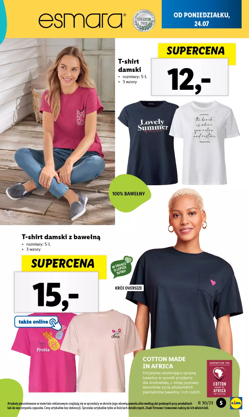 Gazetka promocyjna Lidl - GAZETKA - ważna 24.07 do 29.07.2023 - strona 5 - produkty: T-shirt