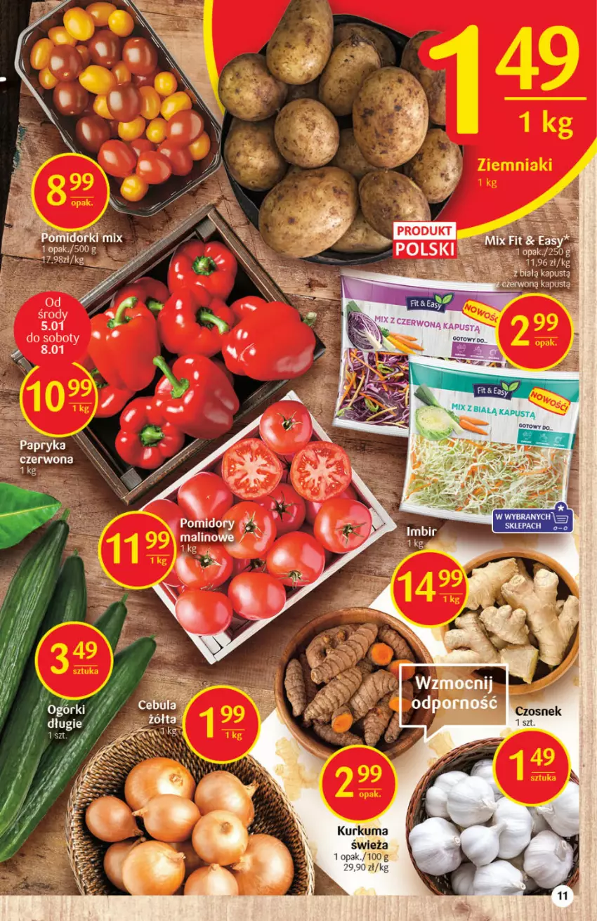 Gazetka promocyjna Delikatesy Centrum - Gazetka DC01 n.fresh - ważna 05.01 do 12.01.2022 - strona 11 - produkty: Kapustą, Kurkuma, Papryka