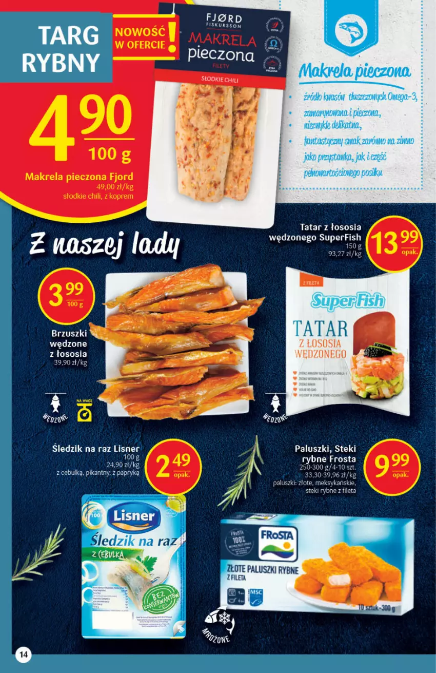 Gazetka promocyjna Delikatesy Centrum - Gazetka DC01 n.fresh - ważna 05.01 do 12.01.2022 - strona 14 - produkty: Frosta, Lisner, Sos, Stek