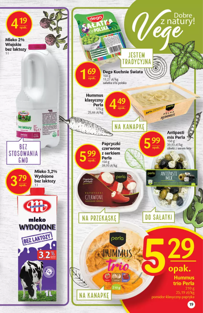 Gazetka promocyjna Delikatesy Centrum - Gazetka DC01 n.fresh - ważna 05.01 do 12.01.2022 - strona 19 - produkty: Feta, Hummus, LEGO, Mleko, Mus, Oliwki, Sałat, Sałatka, Ser