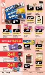 Gazetka promocyjna Netto - Od Poniedziałku - Gazetka - ważna od 14.02 do 14.02.2026 - strona 22 - produkty: Lubisie, Ciastka, Ser, Koc, Gin, Gra, Praliny, Stek, Chałwa, Spaghetti, Czekolada, Baton, Knoppers, E. Wedel, Deser, Haribo, Oreo, Milka, Kokos