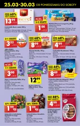 Gazetka promocyjna Biedronka - Od poniedzialku - Gazetka - ważna od 30.03 do 30.03.2024 - strona 45 - produkty: Ciastka, Princessa, Nutella, Ser, Gra, Cukier, Wafelek, Mleczko, Czekolada, Galaretki, Cukierki, Gala, Lanki, Oreo, Merci, Kinder, Milka, Kokos, LG