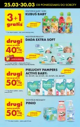 Gazetka promocyjna Biedronka - Od poniedzialku - Gazetka - ważna od 30.03 do 30.03.2024 - strona 51 - produkty: Sok, Mus, Gra, Pampers, Pieluchy, Dada, Kubuś