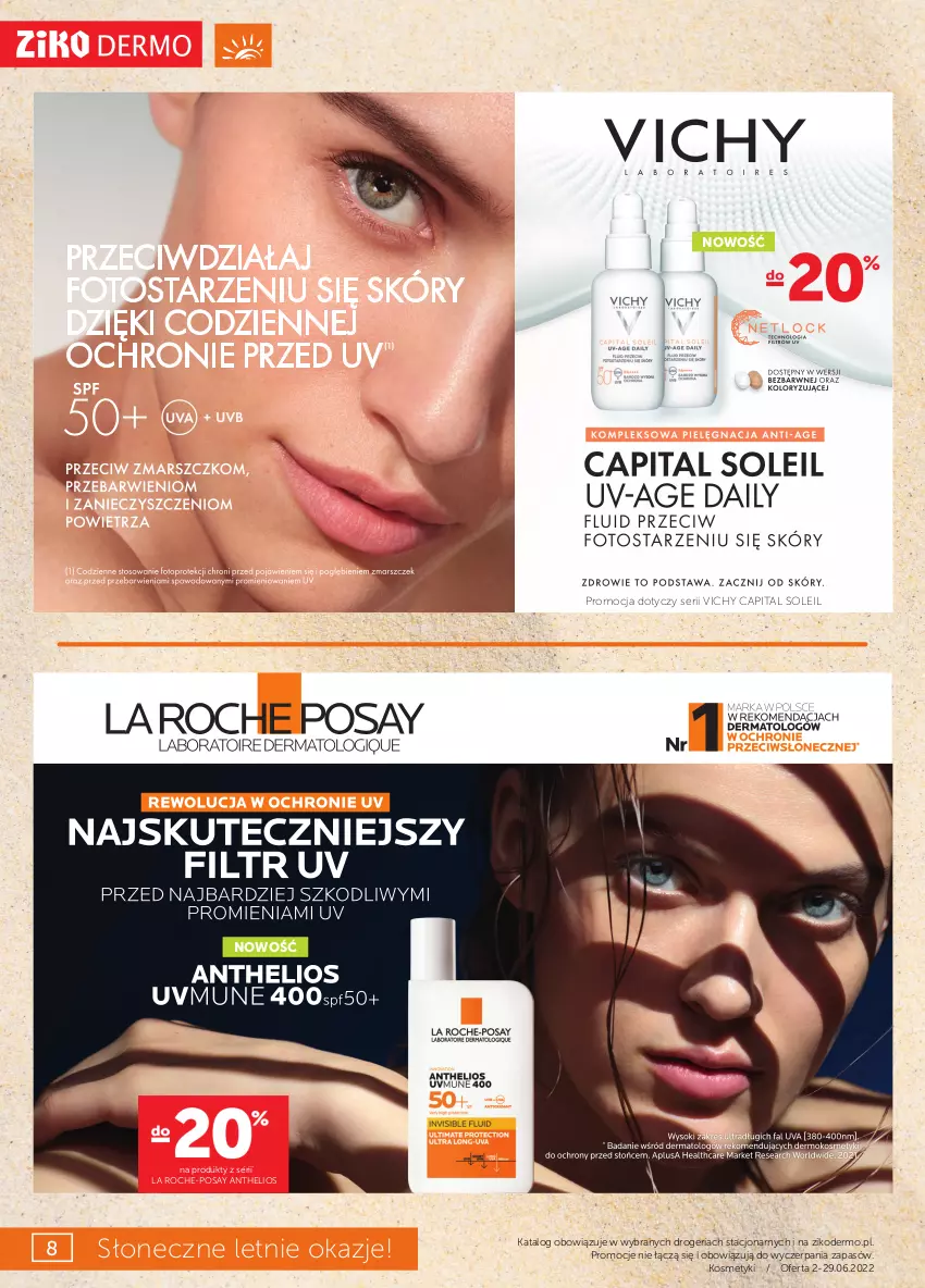 Gazetka promocyjna Ziko - 2-29.06.2022 - ważna 02.06 do 29.06.2022 - strona 8 - produkty: Helio, La Roche-Posay, Ser, Vichy