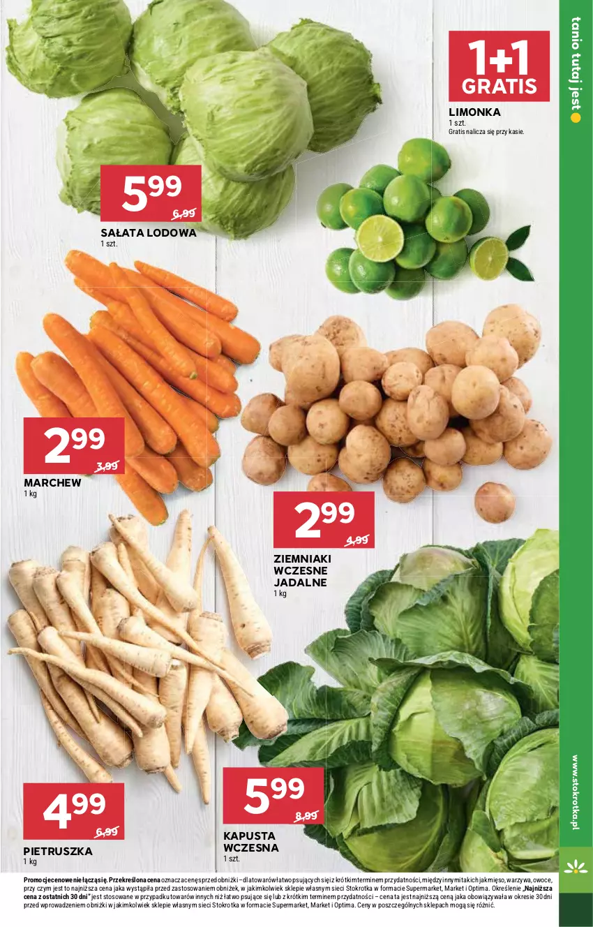 Gazetka promocyjna Stokrotka - Market - ważna 09.04 do 15.04.2026 - strona 9 - produkty: Gra, Limonka, Mięso, Optima, Owoce, Pietruszka, Sałat, Sałata lodowa, Warzywa, Ziemniaki